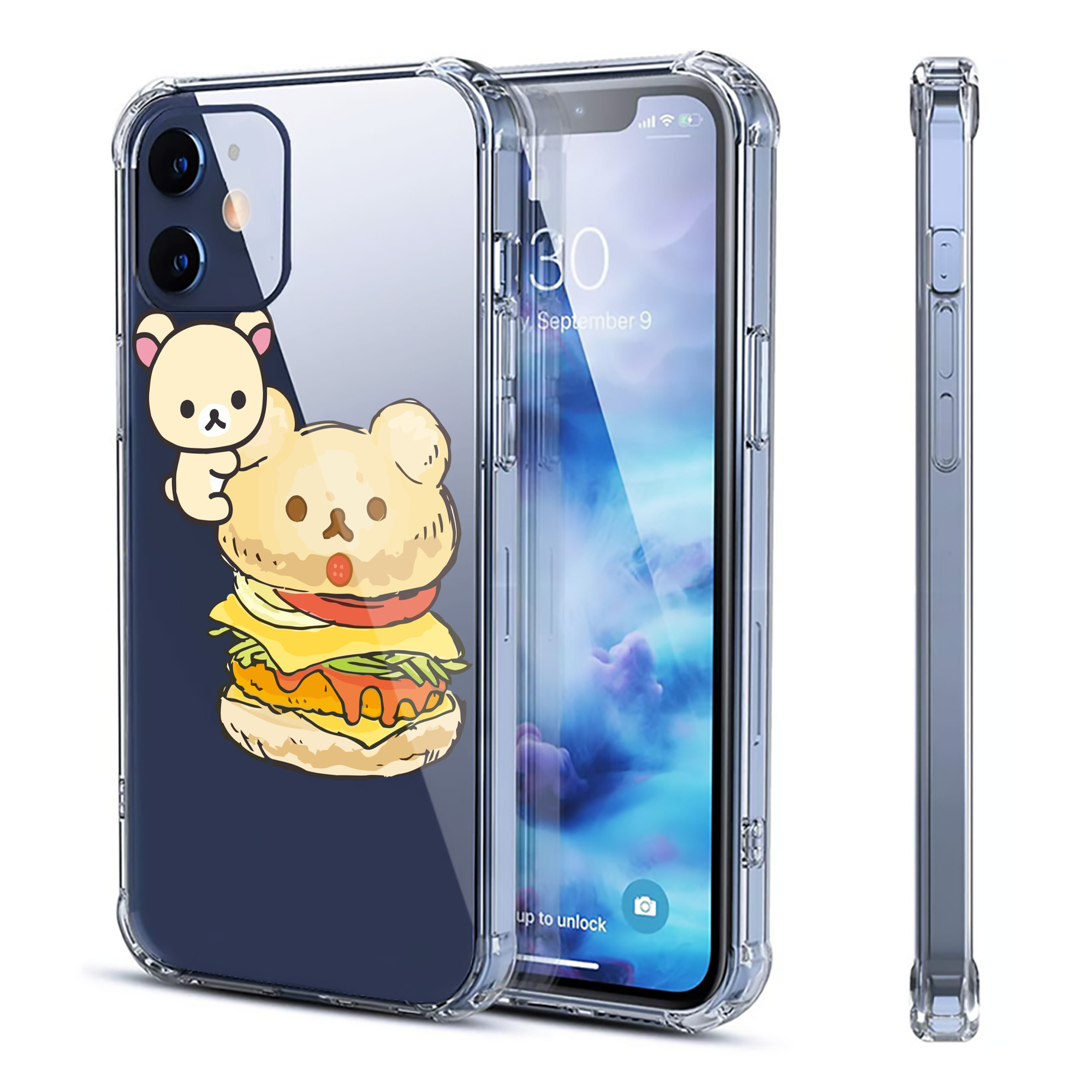 （画像用） リラックマ リラックマ キイロイトリ Rilakkuma Korilakkuma Kiiroitori 【iPhone 12シリーズ対応】透明スマホケース（クリアソフトケース）